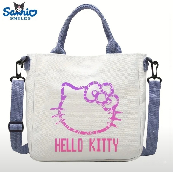 Hello Kitty Pink Tote Bag Womens Shoulder Messanger Bag Sanrio Canvas Purse‎ - Picture 1 of 6
